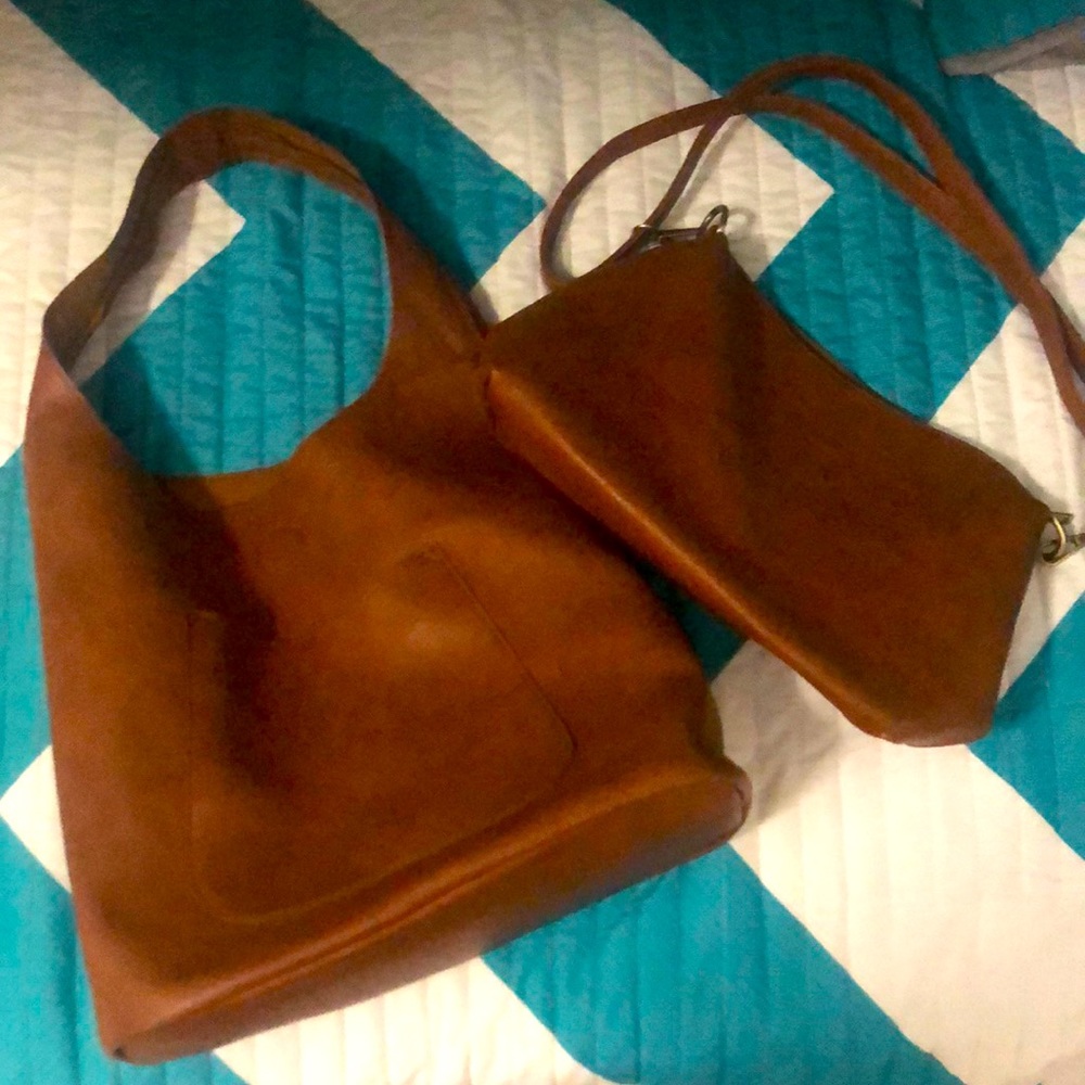 Joy Susan- brown 2 bags in one!